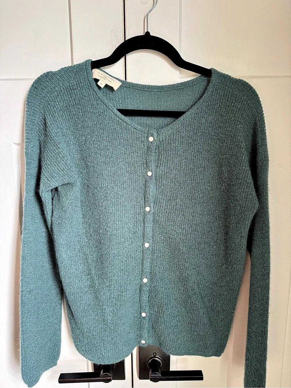 Sézane Gaspard cardigan Green Mohair Alpaca Cardigan Size XS, like new.
